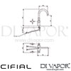 Cifial 31004TB U Techno X300 Mono Basin Mixer Tap Dimensions